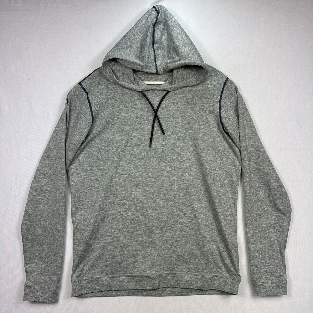 Sodo Athletic Pullover Hoodie‎ Mens Large Gray Moss Fabric Stretch Lightweight